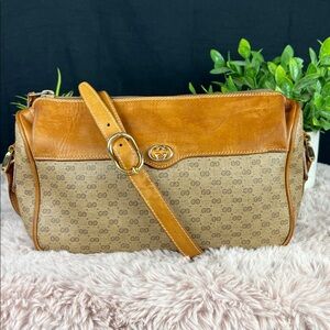 Gucci Vintage Micro GG Supreme Web Sherry Line Crossbody Shoulder Bag - COA